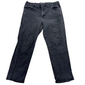 Riders Relaxed Fit Black Denim Jeans Women's 16P Stretch Cotton Blend Straight
